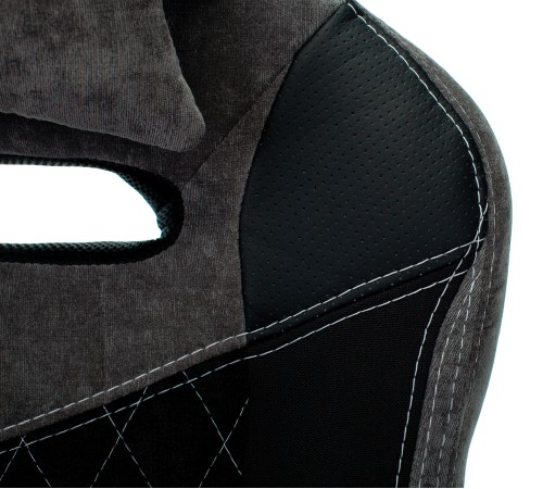 Кресло игровое Бюрократ VIKING 6 KNIGHT Fabric черный с подголов. крестовина металл