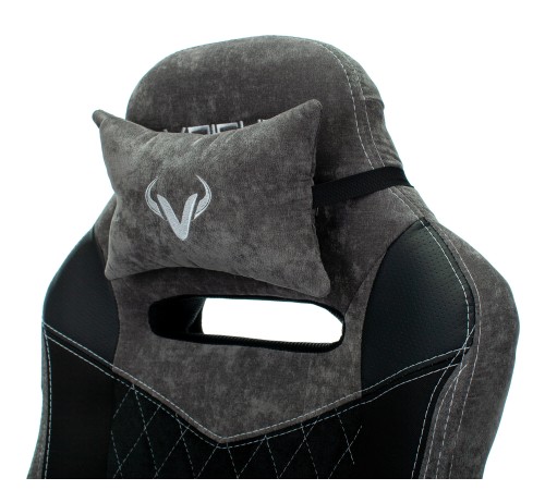 Кресло игровое Бюрократ VIKING 6 KNIGHT Fabric черный с подголов. крестовина металл