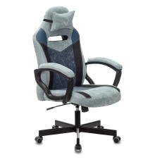 Кресло игровое Бюрократ VIKING 6 KNIGHT Fabric синий с подголов. крестовина металл