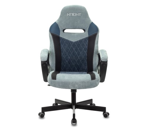 Кресло игровое Бюрократ VIKING 6 KNIGHT Fabric синий с подголов. крестовина металл