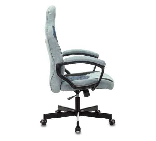 Кресло игровое Бюрократ VIKING 6 KNIGHT Fabric синий с подголов. крестовина металл