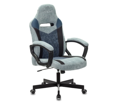 Кресло игровое Бюрократ VIKING 6 KNIGHT Fabric синий с подголов. крестовина металл