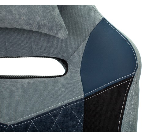 Кресло игровое Бюрократ VIKING 6 KNIGHT Fabric синий с подголов. крестовина металл