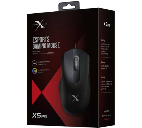 Мышь A4Tech Bloody X5 Pro черный оптическая (16000dpi) USB (9but) Мышь A4Tech Bloody X5 Pro черный оптическая (16000dpi) USB (9but)