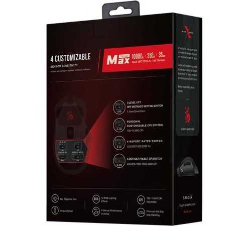 Мышь A4Tech Bloody X5 Pro черный оптическая (16000dpi) USB (9but) Мышь A4Tech Bloody X5 Pro черный оптическая (16000dpi) USB (9but)