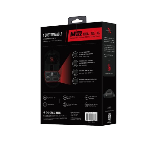 Мышь A4Tech Bloody X5 Max черный оптическая (10000dpi) USB (9but) Мышь A4Tech Bloody X5 Max черный оптическая (10000dpi) USB (9but)