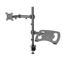 Кронштейн для монитора/ноутбука Cactus CS-VM-LH07-BK черный 13"-27" макс.8кг настольный поворот и наклон