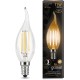 Лампа филам. Gauss Filament 11Вт цок.:E14 свеча 220B 2700K св.свеч.бел.теп. CF35 (упак.:1шт) (104801111)