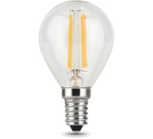 Лампа светодиодная Gauss Filament 7Вт цок.:E14 шар 220B 4100K св.свеч.бел.нейт. (упак.:1шт) (105801207-S)