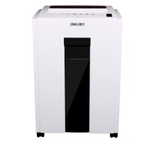 Шредер Deli 9953 белый (секр.P-5)/фрагменты/8лист./23лтр./скрепки/скобы/пл.карты/CD