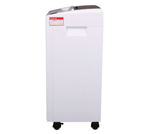 Шредер Deli 9953 белый (секр.P-5)/фрагменты/8лист./23лтр./скрепки/скобы/пл.карты/CD