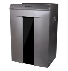 Шредер Deli 9907 серебристый с автоподачей (секр.P-4)/фрагменты/8лист./20лтр./скрепки/скобы/пл.карты/CD