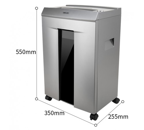 Шредер Deli 9958 серебристый с автоподачей (секр.P-4)/фрагменты/10лист./20лтр./скрепки/скобы