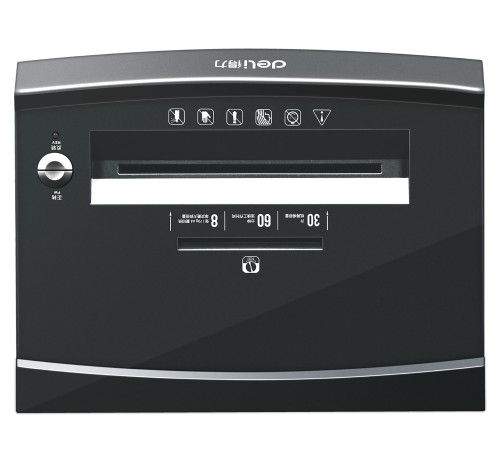 Шредер Deli 9919 серый с автоподачей (секр.P-7)/фрагменты/8лист./30лтр./скрепки/скобы/пл.карты/CD