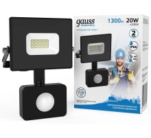Прожектор уличный Gauss Elementary 628511320 светодиодный 20Втчерный