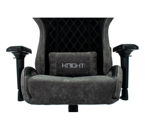 Кресло игровое Бюрократ VIKING 7 KNIGHT Fabric черный текстиль/эко.кожа с подголов. крестовина металл