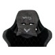 Кресло игровое Бюрократ VIKING 7 KNIGHT Fabric черный текстиль/эко.кожа с подголов. крестовина металл