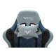 Кресло игровое Бюрократ VIKING 7 KNIGHT Fabric синий текстиль/эко.кожа с подголов. крестовина металл