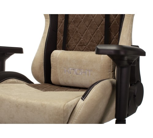 Кресло игровое Бюрократ VIKING 7 KNIGHT Fabric коричневый текстиль/эко.кожа с подголов. крестовина металл
