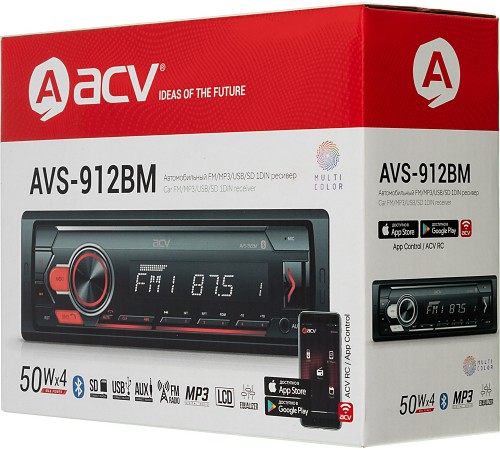 Автомагнитола ACV AVS-912BM 1DIN 4x50Вт Автомагнитола ACV AVS-912BM 1DIN 4x50Вт