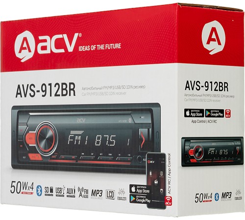 Автомагнитола ACV AVS-912BR 1DIN 4x50Вт Автомагнитола ACV AVS-912BR 1DIN 4x50Вт