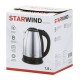 Чайник электрический Starwind SKS1050 1.8л. 1500Вт серебристый/черный (корпус: нержавеющая сталь/пластик)