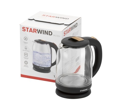 Чайник электрический Starwind SKG1052 1.8л. 1500Вт коричневый/бронзовый (корпус: стекло)