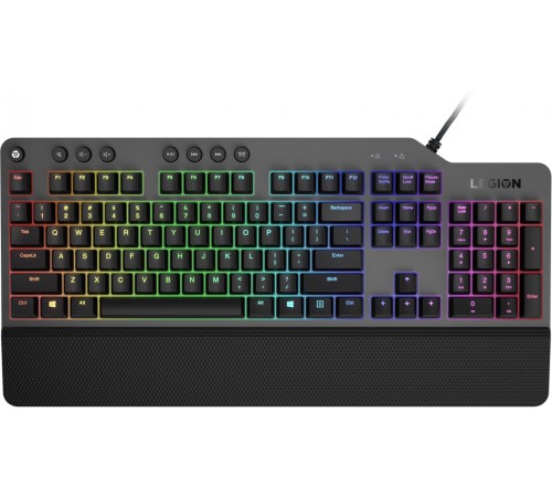 Клавиатура Lenovo Legion K500 RGB механическая черный USB Multimedia for gamer LED (подставка для запястий)