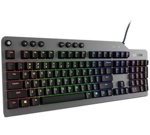 Клавиатура Lenovo Legion K500 RGB механическая черный USB Multimedia for gamer LED (подставка для запястий)
