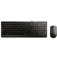 Клавиатура + мышь Lenovo 300 U клав:черный мышь:черный USB