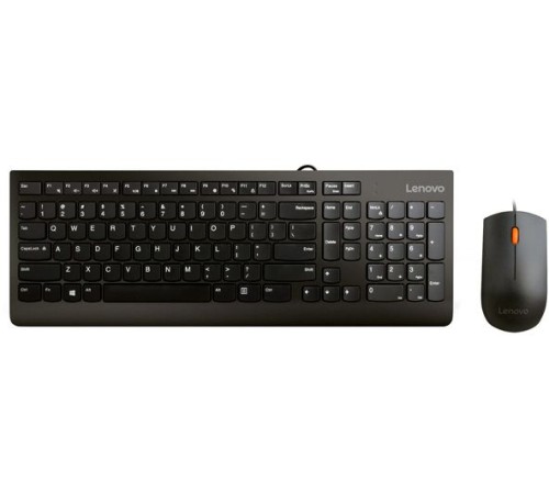 Клавиатура + мышь Lenovo 300 U клав:черный мышь:черный USB