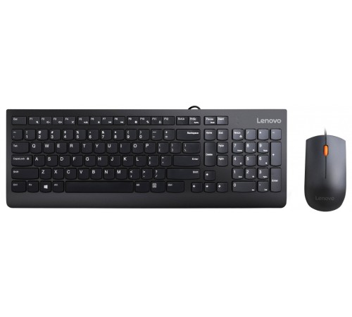 Клавиатура + мышь Lenovo 300 U клав:черный мышь:черный USB