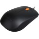 Мышь Lenovo 300 черный/оранжевый оптическая (1600dpi) USB для ноутбука (2but)