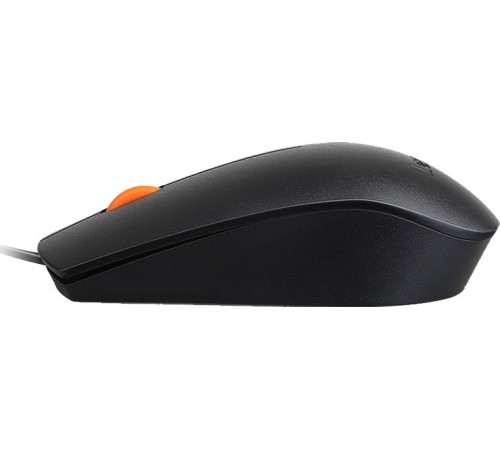 Мышь Lenovo 300 черный/оранжевый оптическая (1600dpi) USB для ноутбука (2but)