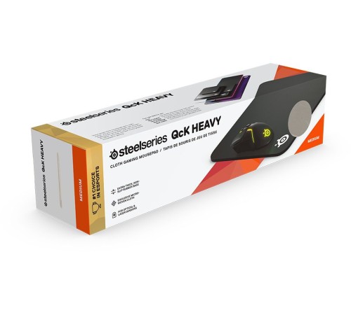 Коврик для мыши Steelseries QCK Heavy 2020 Edition Средний черный 320x270x6мм