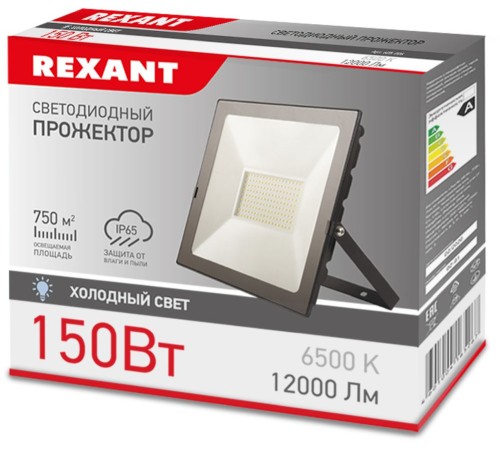 Прожектор уличный Rexant 605-006 светодиодный 150Вт корп.алюм.черный Прожектор уличный Rexant 605-006 светодиодный 150Вт корп.алюм.черный