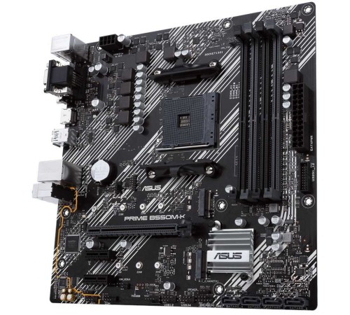 Материнская плата Asus PRIME B550M-K Soc-AM4 AMD B550 4xDDR4 mATX AC`97 8ch(7.1) GbLAN RAID+VGA+DVI+HDMI
