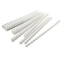 Пружины для переплета пластиковые Silwerhof d=22мм 136-180лист A4 белый (50шт) (1373589)