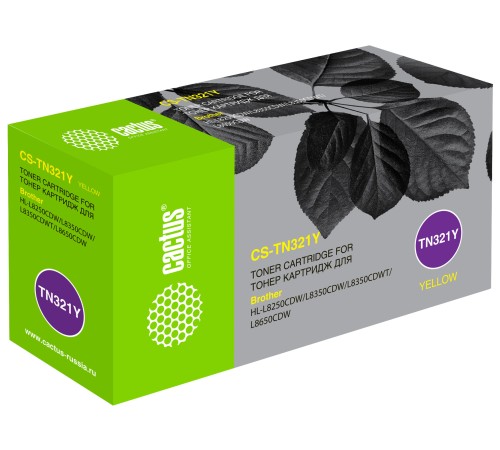 Картридж лазерный Cactus CS-TN321Y TN-321Y желтый (1500стр.) для Brother HL-L8250CDN/MFC-L8650CDW