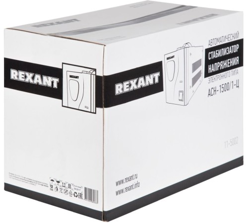 Стабилизатор напряжения Rexant AСН-1 500/1-Ц электронный однофазный серый