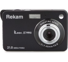 Фотоаппарат Rekam iLook S990i черный 21Mpix 2.7" 720p SDHC/MMC CMOS IS el/Li-Ion