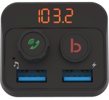 Автомобильный FM-модулятор Ritmix FMT-B100 черный MicroSD BT USB (80000554)