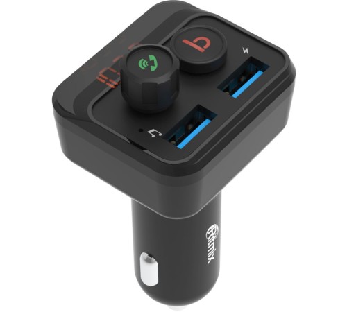 Автомобильный FM-модулятор Ritmix FMT-B100 черный MicroSD BT USB (80000554)