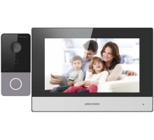 Комбинированный домофон Hikvision DS-KIS603-P серебристый