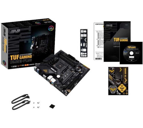 Материнская плата Asus TUF GAMING B550M-PLUS Soc-AM4 AMD B550 4xDDR4 mATX AC`97 8ch(7.1) 2.5Gg RAID+HDMI+DP