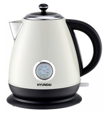 Чайник электрический Hyundai HYK-S4502 1.7л. 2200Вт жемчужный/черный (корпус: нержавеющая сталь/пластик)
