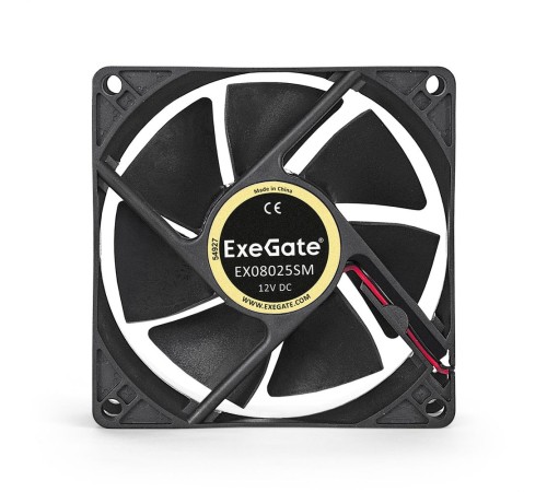 Exegate EX283381RUS Вентилятор ExeGate EX08025SM, 80x80x25 мм, Sleeve bearing (подшипник скольжения), Molex, 2000RPM, 25dBA