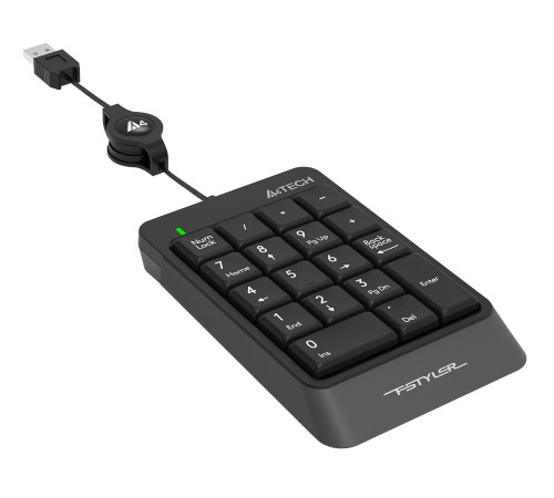 Числовой блок A4Tech Fstyler FK13 серый USB slim для ноутбука Числовой блок A4Tech Fstyler FK13 серый USB slim для ноутбука