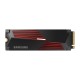 Тведотельный накопитель SSD M.2 (PCI-E NVMe 2.0 Gen 4.0 x4) 4Tb Samsung 990 PRO (R7450/W6900MB/s) with Heatsink, 1year (MZ-V9P4T0CW)