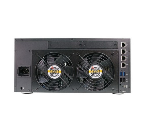 Система хранения данных Infortrend  EonStor GSe Pro 100 8bay. Intel Atom 2.4GHz 4C CPU, 1x4GB non-ECC, 4x1GbE(RJ45), 2x USB 2.0, 2x USB 3.0, 1x Host Board slot, 1xPSU and 8 drive trays (GSe Pro 108-C) (GSEP1080000C-8U32)